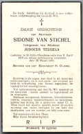 Bidprentje St-Gillis-Dendermonde - Van Stichel Sidonie (1875-1948) - Images Religieuses