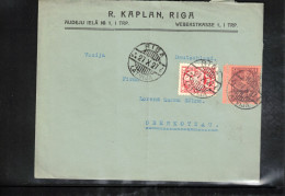 Latvia 1927 Interesting Letter To Germany - Latvia
