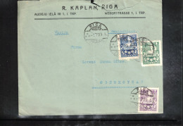 Latvia 1927 Interesting Letter To Germany - Lettonie