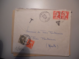 Lettre Taxée ??? Marianne De Muller - 1921-1960: Periodo Moderno