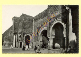 Maroc : MEKNES / BAB MANSOUR (Détail DArchitecture) (animée) CPSM (voir Scan Recto/verso) - Meknes
