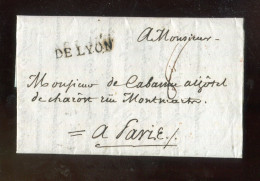 "FRANKREICH" 1770, Frueher Vorphilabrief Mit Klarem L1 "DE LYON" (L2165) - 1701-1800: Vorläufer XVIII