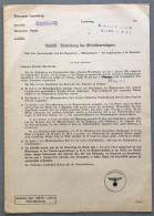 Formular Aus Dem 2. Weltkrieg Luxemburg 1941 , Luxembourg , WWII - Non Classés