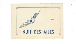 NUIT DES AILES  1953  SOIREE ARMEE DE L AIR  ET PRESENTATION DE LA MAISON EVE  DU 07 MARS 1953 *** RARE A SAISIR  ** - Other & Unclassified