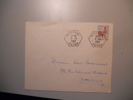 Lettre Aff. Coq 25 Cts De M'Doukal Batna Du 8-5-1962 - 1961-....