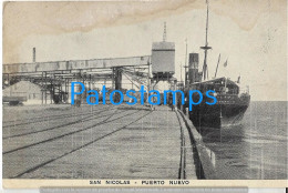 229926 ARGENTINA BUENOS AIRES SAN NICOLAS PORT PUERTO NUEVO RAILROAD & SHIP POSTAL POSTCARD - Argentinië