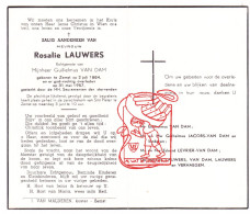 DP Rosalie Lauwers ° Zemst 1884 † 1957 X Guilielmus Van Dam // Jacobs Levrier Verhaegen - Devotion Images