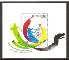 ARMENIA 2011●Fiffth Pan-Armenian Games●Football●Basketball●Volleyball●Tennis /Mi Bl42 MNH - Unused Stamps