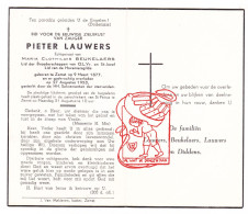 DP Pieter Lauwers ° Zemst 1877 † 1953 X Maria Clothildis Beukelaers // Lauwers Diddens - Devotion Images
