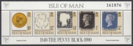 ISLE OF MAN Block 13, Postfrisch **, 150 Jahre Briefmarken, 1990 - Isola Di Man