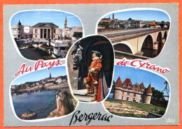 24 BERGERAC Dordogne Multivues Au Pays De Cyrano Quais Palais Justice Pont Chateau Monbazillac Voy 1968 - Bergerac