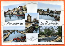 17 LA ROCHELLE Souvenir De LA ROCHELLE Multivues Port  Quais  Tours Dentelée Carte Vierge TBE - La Rochelle