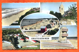 14 GRAYE SUR MER Multivues Plage Et Digue , Aerium , Monument , Eglise - Autres & Non Classés