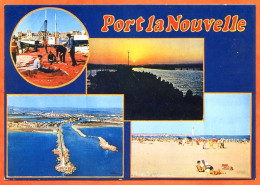 11 PORT LA NOUVELLE Multivues Phare Plage Port CIM Carte Vierge TBE - Port La Nouvelle