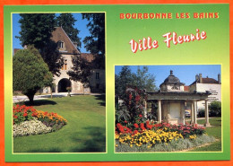 52 BOURBONNE LES BAINS Multivues Ville Fleurie Carte Vierge TBE - Bourbonne Les Bains