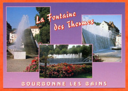 52 BOURBONNE LES BAINS Multivues Fontaine Des Thermes Carte Vierge TBE - Bourbonne Les Bains