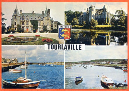 50 TOURLAVILLE  Multivues Blason Carte Vierge TBE - Other & Unclassified
