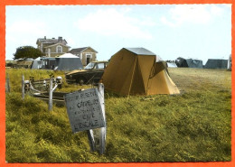 50 REGNEVILLE SUR MER  Le Camping  Tentes Voiture Dentelée SPADEM Carte Vierge TBE - Other & Unclassified