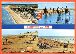 50 HAUTEVILLE SUR MER  Multivues 6 Carte Vierge TBE - Autres & Non Classés