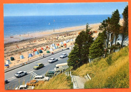 50 DONVILLE LES BAINS  La Plage De Sable Fin Voitures Carte Vierge TBE - Other & Unclassified