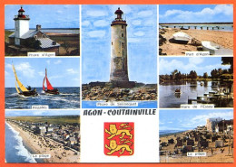 50 AGON COUTAINVILLE Multivues Blason 6 Carte Vierge TBE - Other & Unclassified