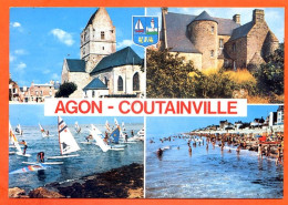 50 AGON COUTAINVILLE Multivues Blason 7 Carte Vierge TBE - Other & Unclassified