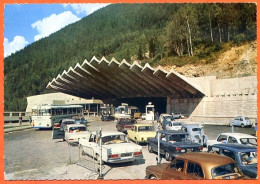 74 Entré Du Tunnel Mont Blanc Voitures Simca Mercedez 4 Cv Sofer Dentelée  Carte Vierge TBE - Toerisme