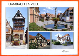 67 DAMBACH LA VILLE Alsace Multivues Carte Vierge TBE - Dambach-la-ville