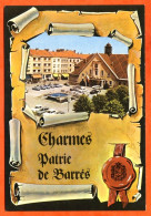 88 CHARMES Patrie De Barrès Hotel De Ville Et Place Henri Breton  CIM Carte Vierge TBE - Charmes