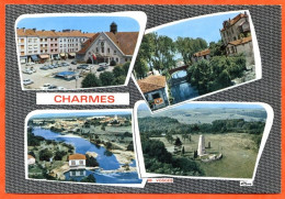 88 CHARMES Multivues  Hotel Ville Moselle Monument Canal  CIM By Spadem Carte Vierge TBE - Charmes