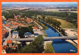 88 CHARMES  Vue Aérienne Grand Pont Sur Canal Et Moselle Camping CIM By Spadem Carte Vierge TBE - Charmes