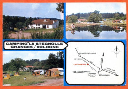 88 GRANGES SUR VOLOGNE Camping Ferme Auberge La Stegnolle Multivues Carte Vierge - Granges Sur Vologne