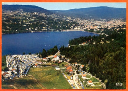 88 GERARDMER Vue Aérienne Camping Au Bord Du Lac Les Vosges Pittoresques Carte Vierge TBE - Gerardmer