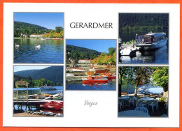 88 GERARDMER Multivues Promenade Sur Le Lac  Carte Vierge TBE - Gerardmer