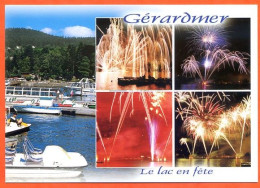 88 GERARDMER Multivues Lac En Fete Feux Artifice  Carte Vierge TBE - Gerardmer