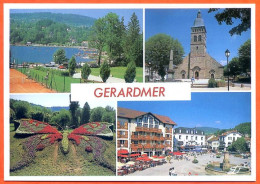 88 GERARDMER Multivues Lac Eglise Place Jules Ferry  Papillon Fleurs  Carte Vierge TBE - Gerardmer