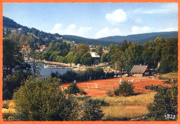 88 GERARDMER Les Courts De Tennis Sur La Rive Sud Du Lac Dentelée Carte Vierge TBE - Gerardmer