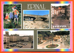 88 EPINAL Multivues Pont De La Moselle , Rue 170 , Place Des Vosges , Place Vieux Moulins , Chat BottéTBE - Epinal