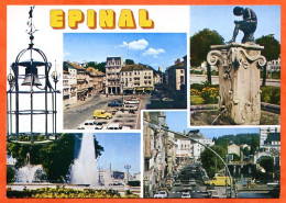 88 EPINAL Multivues Place Des Vosges , Le Cours , Quai Des Bons Enfants , Pinau  Carte Vierge TBE - Epinal