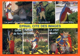 88 EPINAL Multivues Cité Des Images Chat Botté , Chaperon Rouge Carte Vierge TBE - Epinal