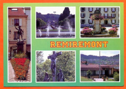 88 REMIREMONT  Multivues Volontaire , Jets Eau Gare , Calvaire , Accueil Carte Vierge TBE - Remiremont