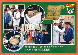 88 RAMBERVILLERS Multivues Blason Foire Aux Tetes De Veau CIM Carte Vierge TBE - Rambervillers