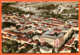 88 MIRECOURT Vue Aérienne 4 Centre Ville Collège Et Eglise CIM Dentelée Carte Vierge TBE - Mirecourt