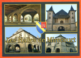 88 MIRECOURT Les Halles Multivues Blason Carte Vierge TBE - Mirecourt