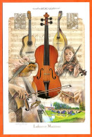 88 MIRECOURT Illustrateur Luthiers Et Musiciens Lutherie Vieux Metiers Musique Carte Vierge TBE - Mirecourt