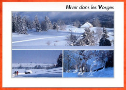 88 Les Vosges Sous La Neige  Hiver Dans Les Vosges Multivues 3 Vues Carte Vierge TBE - Other & Unclassified