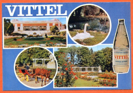 88 VITTEL Multivues 3 Casino Cygnes Promenade Roseraie CIM Carte Vierge TBE - Contrexeville