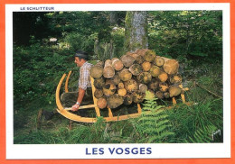 88 Vieux Métiers Vosgiens Schlitteur Bois Bucheron Carte Vierge TBE - Artisanat