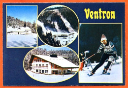 88 VENTRON Multivues Hiver Chapelle Hotel Pistes Ski Skieur CIM Carte Vierge TBE - Other & Unclassified