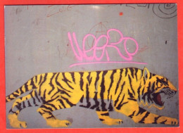 Graffiti PARIS Rue Du Renard 1990 Tigre Véro  Carte Vierge TBE - Other & Unclassified